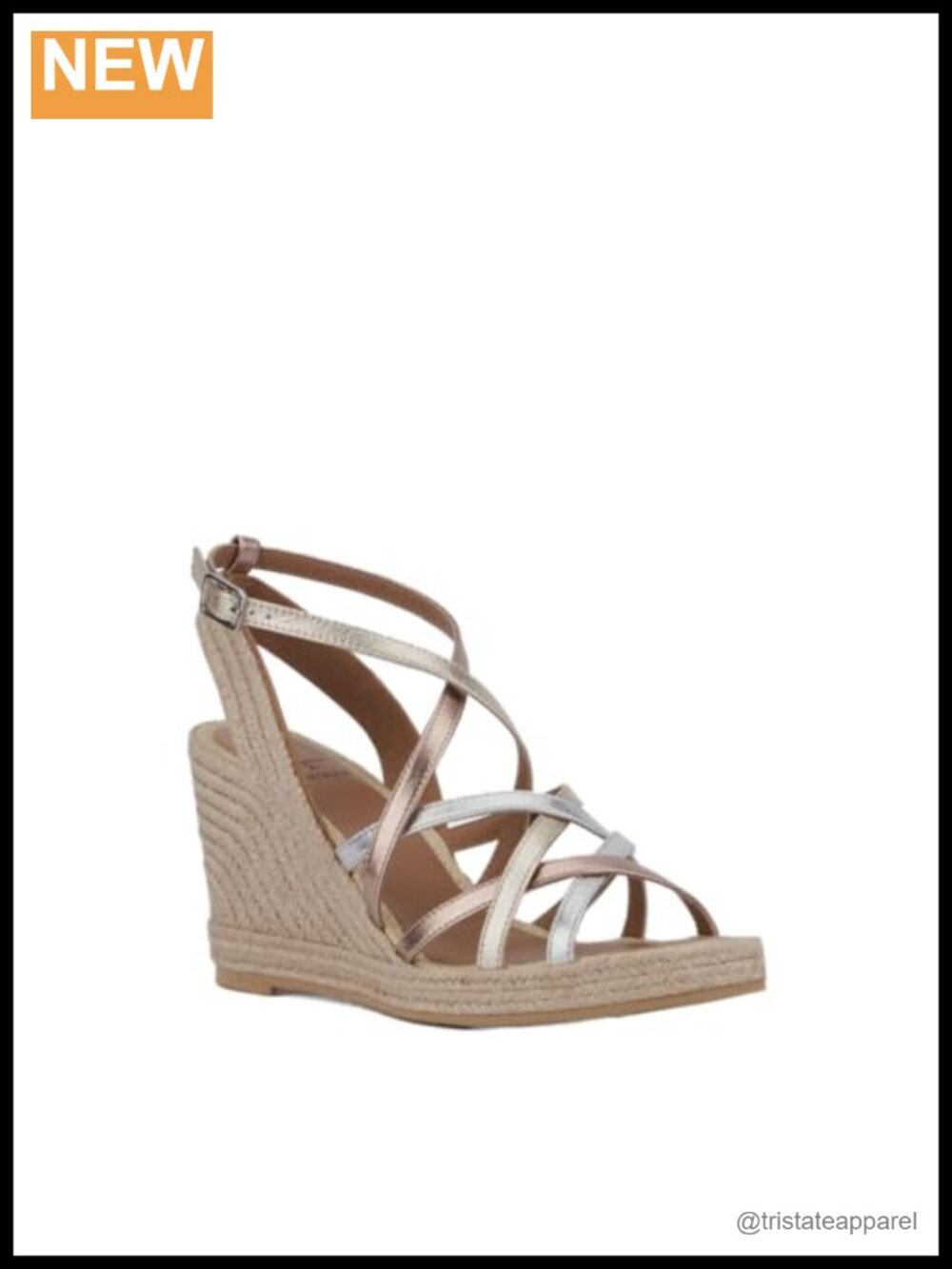 Leather Wedge Sandals Adjustable Buckle Waterproof Open Toe X-Strap